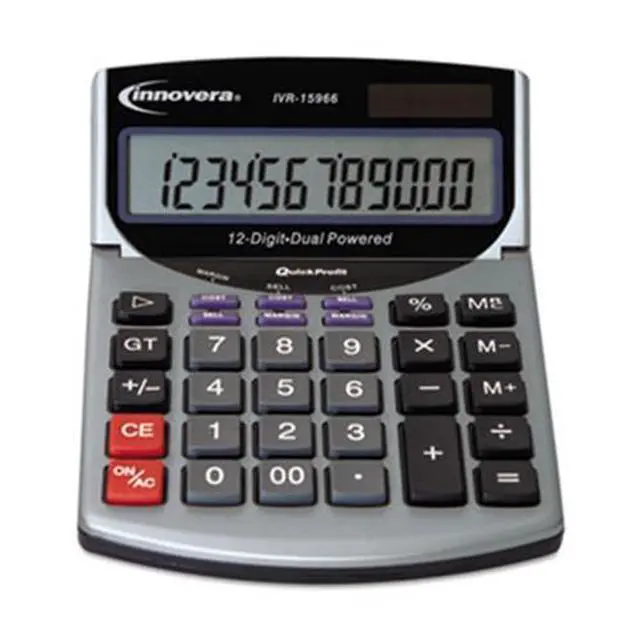 Alt view image 2 of 11 - Innovera 15968 Minidesk Calculator - IVR15968