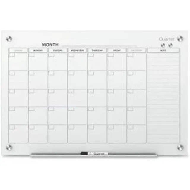 Alt view image 4 of 15 - Quartet GC3624F Infinity Magnetic Glass Calendar Boards, 2' x 1.5'