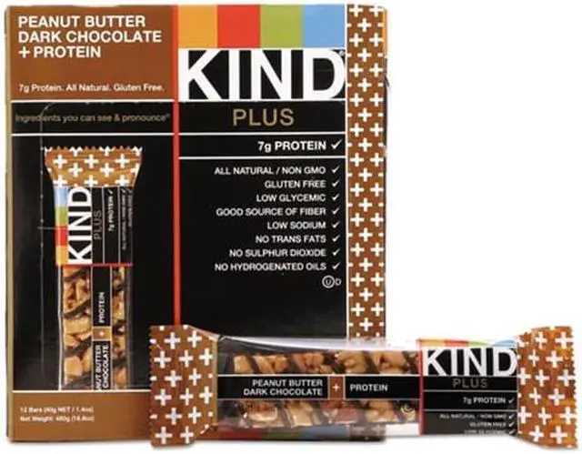 Alt view image 5 of 13 - KIND Plus Peanut Butter Dark Chocolate + Proteins - Box of 12 Bars by Kind