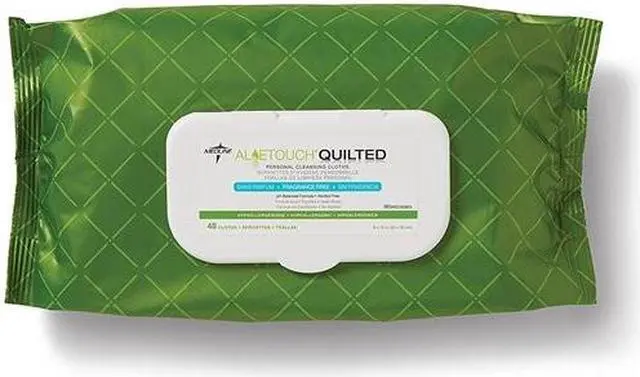 Alt view image 2 of 8 - Medline MSC263625 Aloetouch Select Premium Personal Cleansing Wipes, 8 X 12, 48/Pack