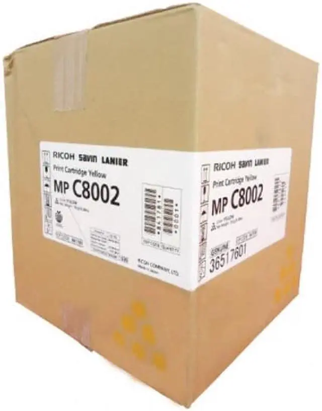 Alt view image 5 of 6 - Yellow Toner Cartridge for Ricoh 841781 MP C6502SP, MP C8002SP, Genuine Ricoh Brand
