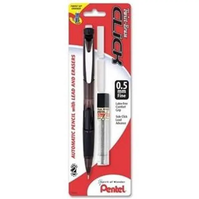 Alt view image 2 of 4 - Pentel PD275TLEBP Twist Erase Click Mechanical Pencil #2, HB Pencil Grade - 0.5 mm Lead Size - Transparent Barrel - 1 / Pack