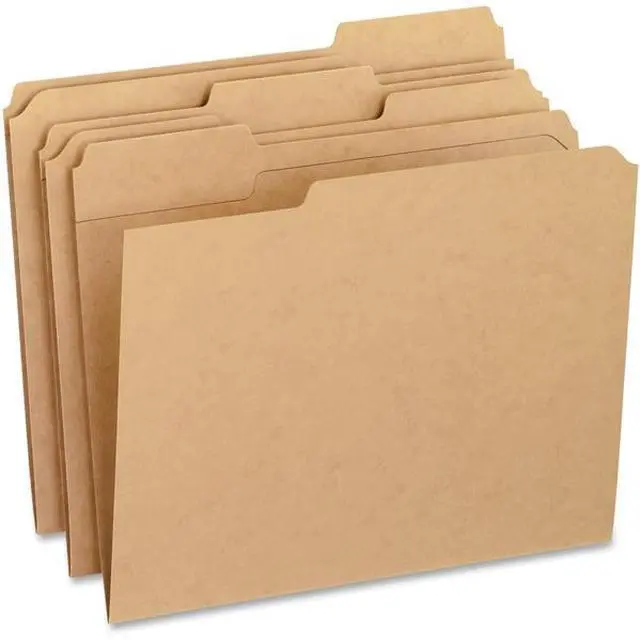 Alt view image 2 of 3 - Pendaflex Two-Ply Dark Kraft File Folders 1/3 Cut Top Tab Letter Brown 100/Box RK15213