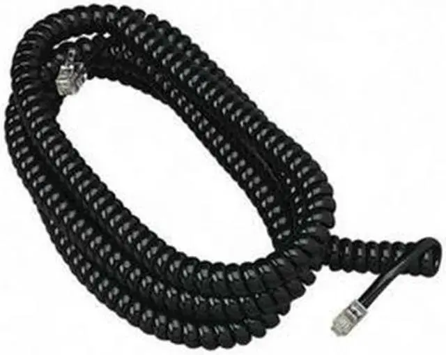 Alt view image 5 of 13 - Softalk 42261 Phone Coil Cord 25-Feet Black Landline Telephone Accessory