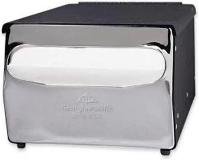 Alt view image 8 of 14 - Georgia-Pacific MorNap Cafeteria Model Napkin Dispenser - Steel - Black