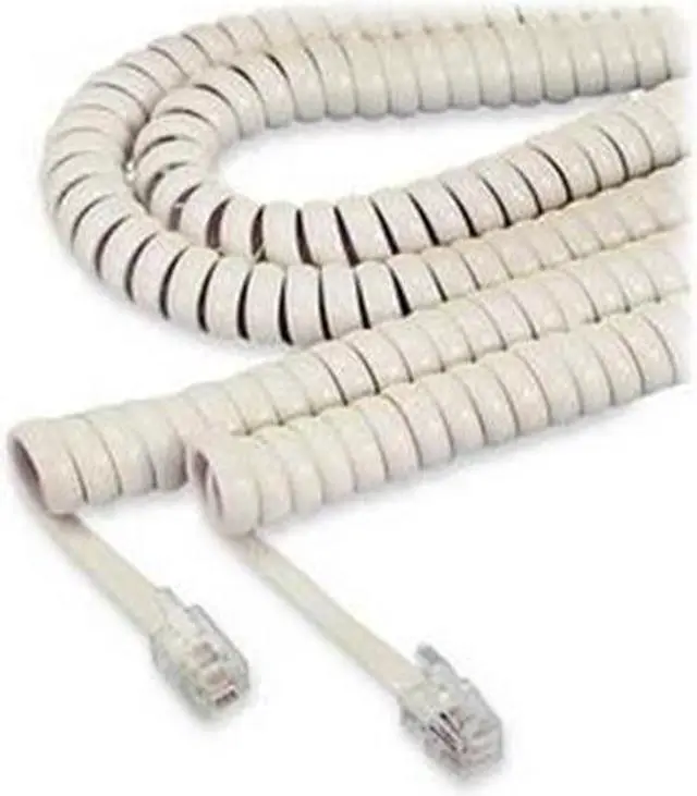 Alt view image 8 of 12 - Softalk Coiled Phone Cord Plug/Plug 25 ft. Ivory 42265