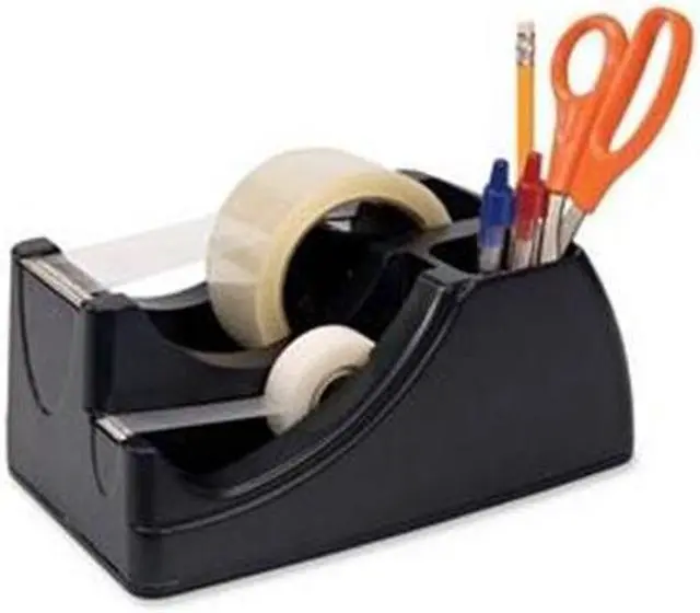 Alt view image 5 of 20 - Officemate Recycled 2-in-1 Heavy Duty Tape Dispenser 1" and 3" Cores Black 96690