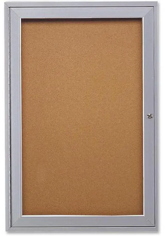 Alt view image 4 of 11 - GHENT PA13624K Enclosed Cork Bulletin Board 36" x 24", 1 Door