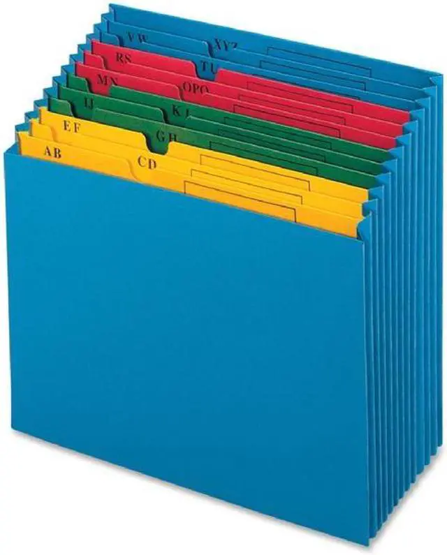 Alt view image 3 of 3 - Globe-Weis 20134 QuickVue Project File 11" Width x 12" Length Sheet Size - 12 Pockets - Paper - Blue - 1 Each