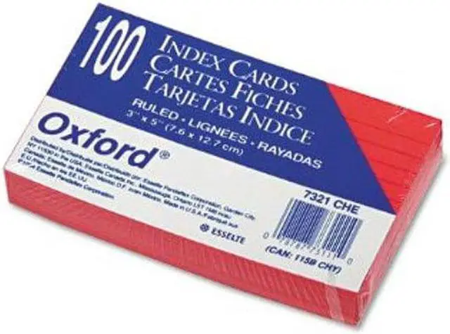 Alt view image 2 of 4 - Oxford Ruled Index Cards 3 x 5 Cherry 100/Pack 7321CHE