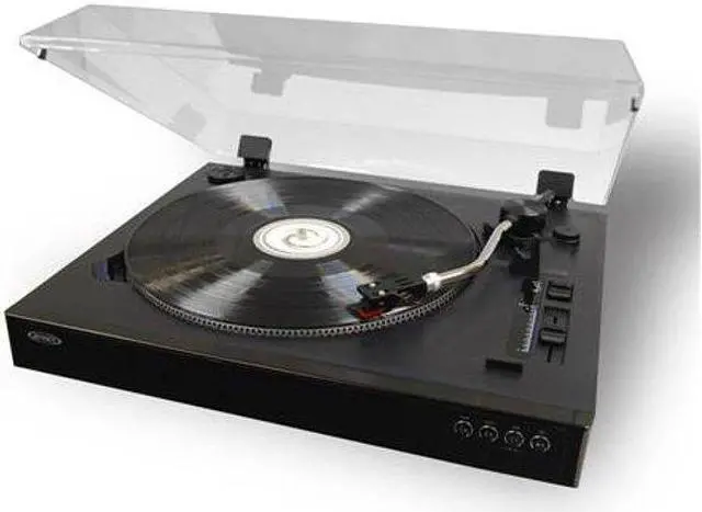 Alt view image 2 of 6 - JENSEN JTA-470 Professional 3-Speed Stereo Turntable with Speed Adjustment