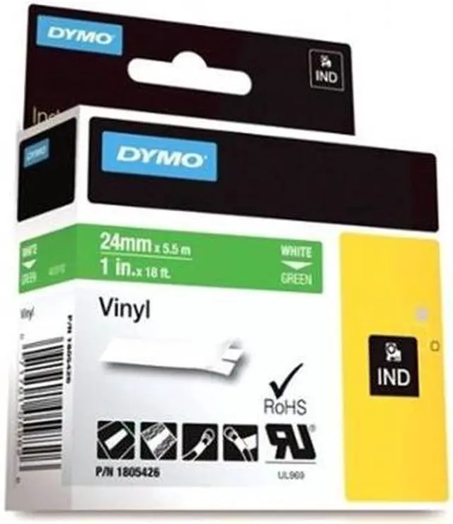 Alt view image 6 of 16 - DYMO IND Vinyl Labels 1/2"