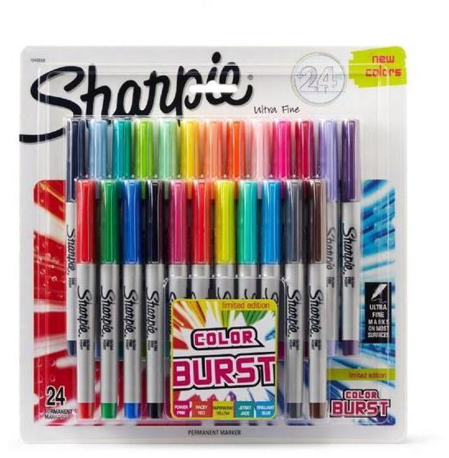 Alt view image 4 of 11 - Sharpie Ultra Fine Tip Permanent Marker Color Burst Assortment 24/Pack 1949558