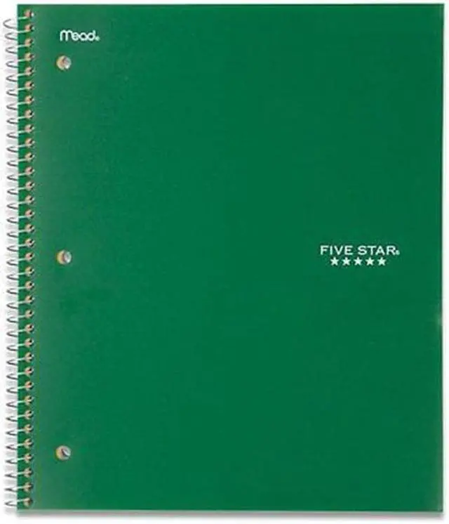 Alt view image 3 of 10 - Five Star 72055 Wirebound Notebook, College Rule, 11 X 8 1/2, 100 Sheets, Green