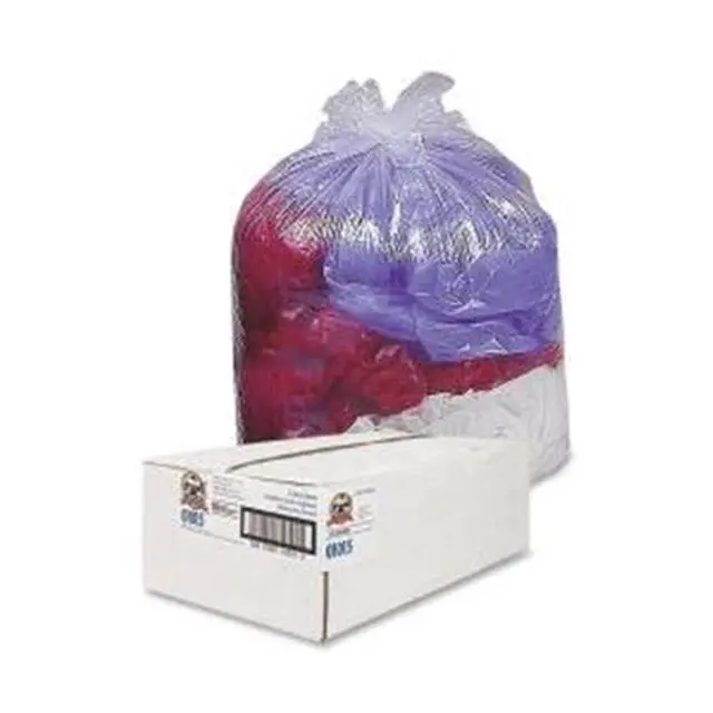 Alt view image 3 of 11 - Genuine Joe Trash Can Liner 40-45 Gallon .6Mil 40"x46" 250/BX Clear 01015