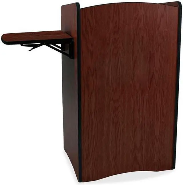 Alt view image 3 of 6 - MULTIMEDIA COMPUTER LECTERNNON-SOUND-MAHOGANY