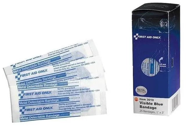 Alt view image 3 of 20 - First Aid Only Refill f/SmartCompliance Gen Cabinet Blue Metal Detectable Bandages 1x3 25/Bx FAE3010