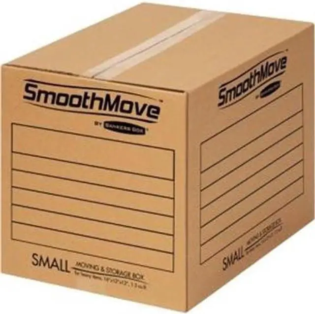 Alt view image 2 of 19 - Fellowes 7713801 Bankers Box SmoothMove Basic Moving Boxes, Small Size, Kraft, Blue, 12"H x 12"W x 16"D - 1 Pack (25 Boxes)