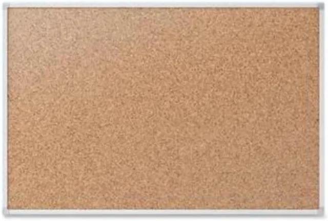 Alt view image 7 of 11 - Mead Cork Bulletin Board 48 x 36 Silver Aluminum Frame 85362