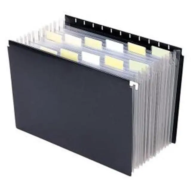 Alt view image 4 of 17 - Smead Hanging Expanding File Portable Ltr 11-7/8"x9-1/4" BK 65125