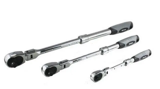 Alt view image 6 of 7 - 3 Piece Locking Flex Head/Extendable Ratchet Set