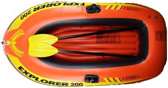 Alt view image 2 of 10 - Wet Products Explorer 200 Inflatable Boat Set with Oars and Pump