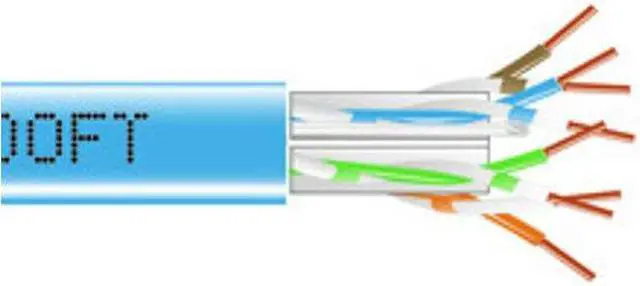Alt view image 2 of 17 - Black Box EYN871B-PB-1000 CAT6 550-MHz Solid Bulk Cable - Unshielded, Plenum, Blue, 1000 ft. Pull Box