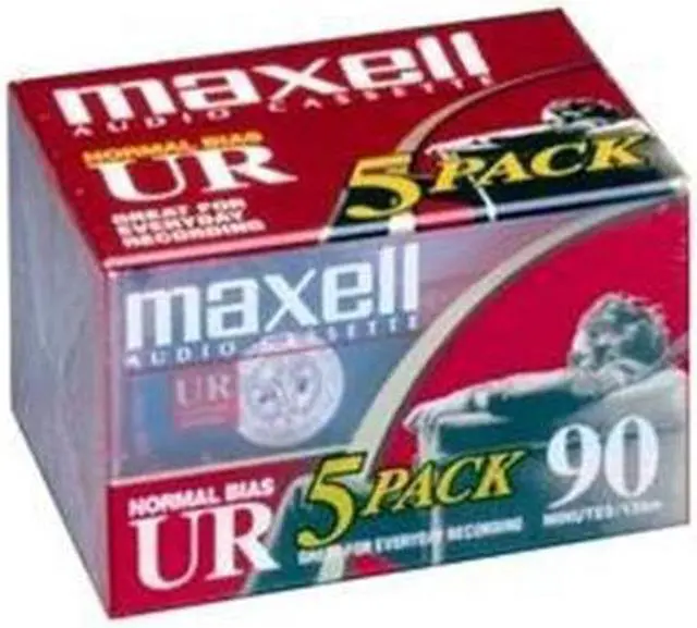 Main image of Maxell 108562 Maxell UR Type I Audio Cassette - 5 x 90Minute - Normal Bias