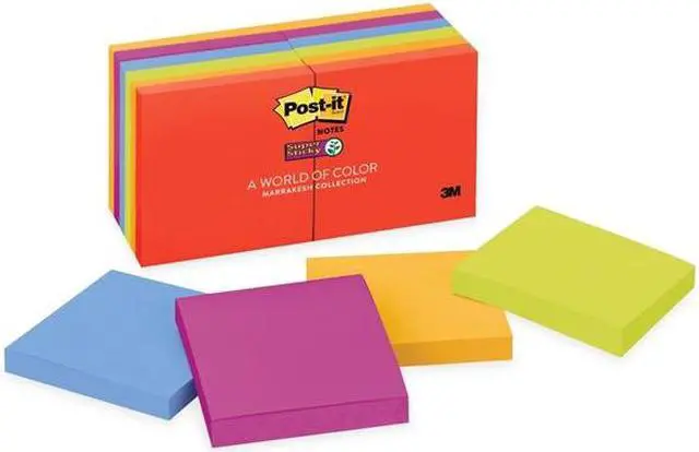 Alt view image 4 of 20 - Post-It Notes Super Sti Note,Super Sticky 12pk,Ne 65412SSAN