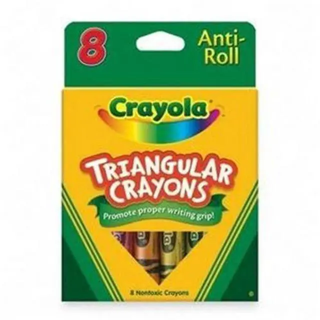 Alt view image 6 of 15 - Crayola Triangular Crayons 8 Colors/Box 524008