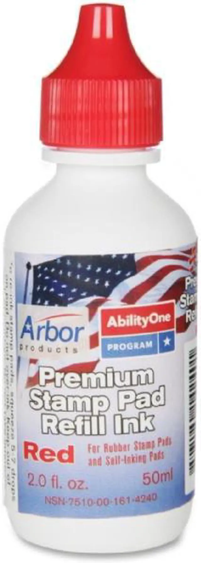 Alt view image 2 of 3 - Stamp Pad Refill Ink Applicator Bottle 2 oz. Red