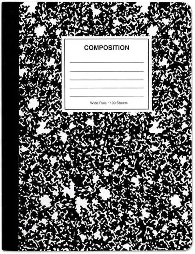Alt view image 2 of 11 - Innovera 20936 Composition Book, Wide Rule, 9 3/4 X 7 1/2, White, 100 Sheets, 6/Pack