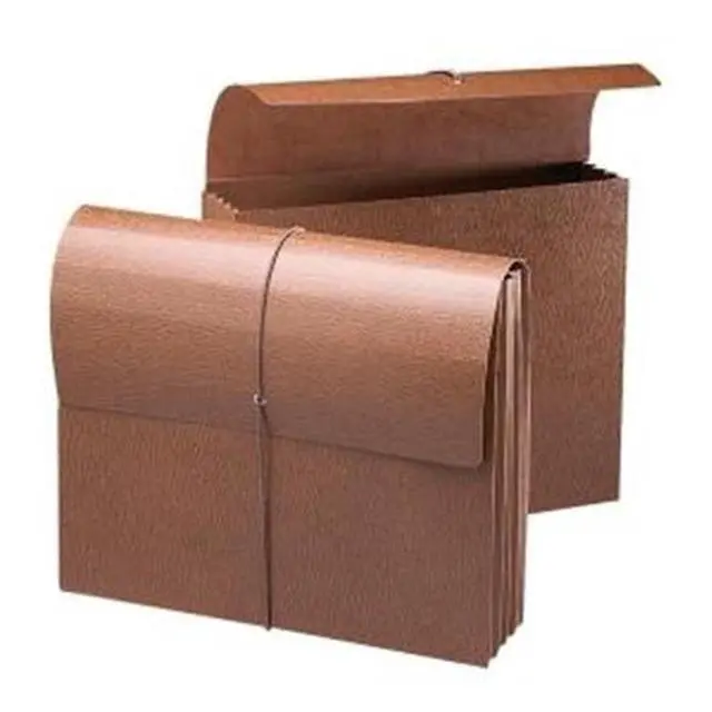 Alt view image 4 of 5 - Smead Manufacturing Company SMD71353 Leather Like Wallet- Elastic Cord- 3-.50in. Exp- 11-.75in.x9-.50in.