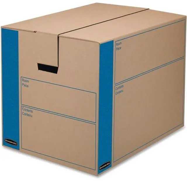 Alt view image 5 of 13 - Bankers Box 0062901 SmoothMove Moving Storage Box- Extra Strength- Large- 18w x 24d x 18h- Kraft