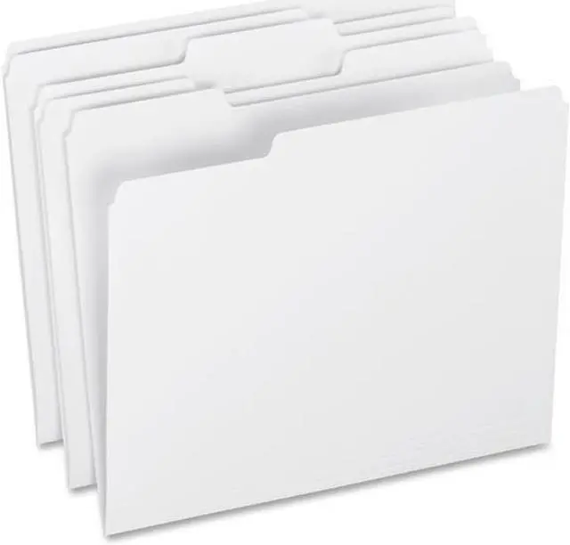 Alt view image 2 of 11 - Pendaflex 1521/3WHI Two-Tone File Folders- 1/3 Cut- Top Tab- Letter- White- 100/Box