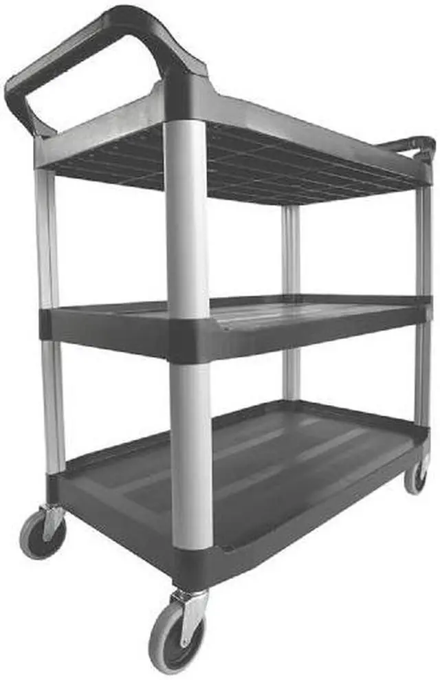 Alt view image 5 of 10 - Mobile Utility Cart 300 lb. Cap 40-3/5"x20"x37-4/5" Gray