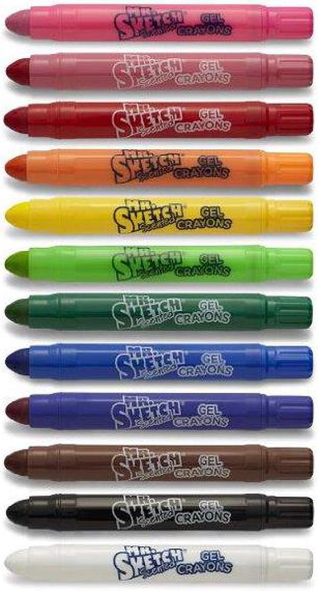 Mr. Sketch 1951333 Scented Crayons, Gel, Assorted, 12/Pack