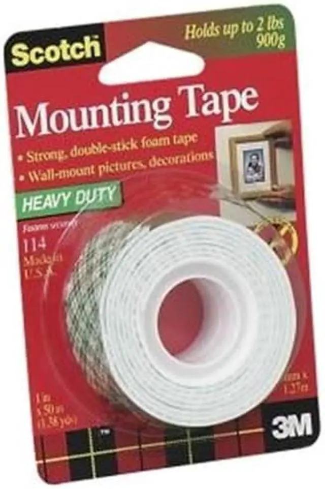 Alt view image 5 of 18 - 3M Mounting Tape Holds 2 lb. 1"x50" White 114