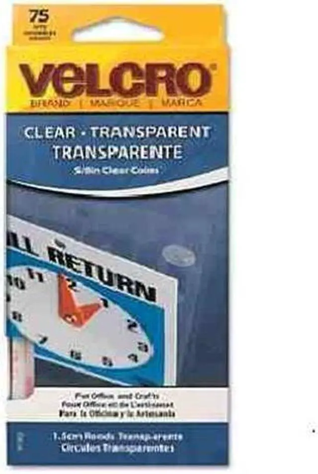 Alt view image 5 of 17 - Velcro 91302 Sticky-Back Hook & Loop Fasteners  5/8   Diameter Coins  Clear  75 per Pack