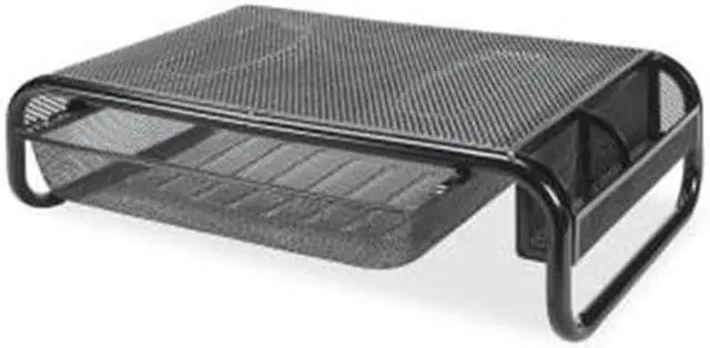 Alt view image 5 of 8 - Lorell Monitor/Printer Stand 20"x12"x5-1/4" Black Mesh 84148