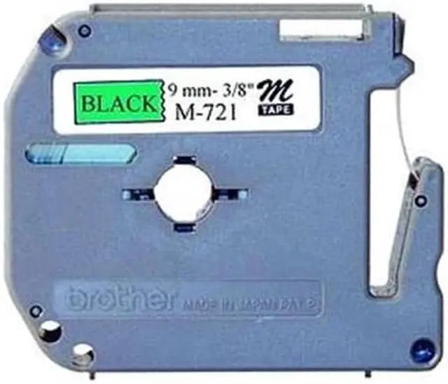 Alt view image 4 of 9 - Brother P-Touch M Series Tape Cartridge for P-Touch Labelers, 3/8w, Black on Green