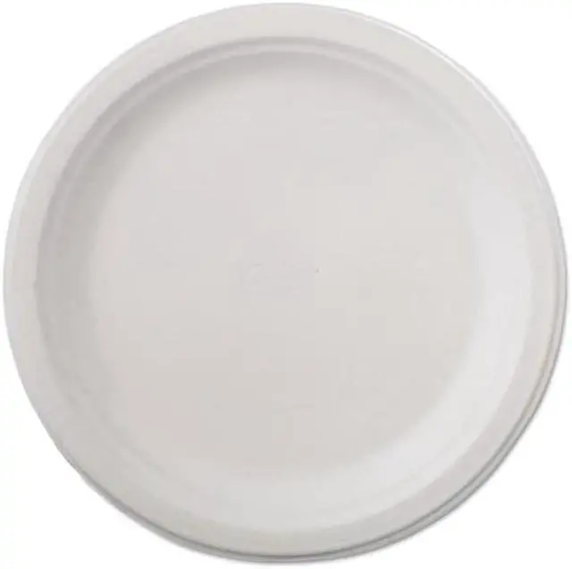 Alt view image 2 of 6 - Classic Paper Dinnerware, Plate, 9 3/4" Dia, White, 125/Pack, 4 Packs/