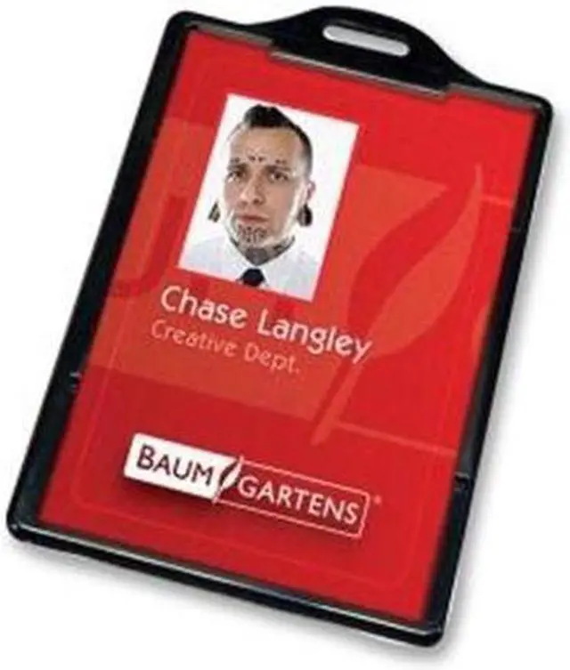 Alt view image 5 of 16 - Baumgartens ID Card Holders Vertical 3-3/8"x2-1/8" 25/PK Black 68320