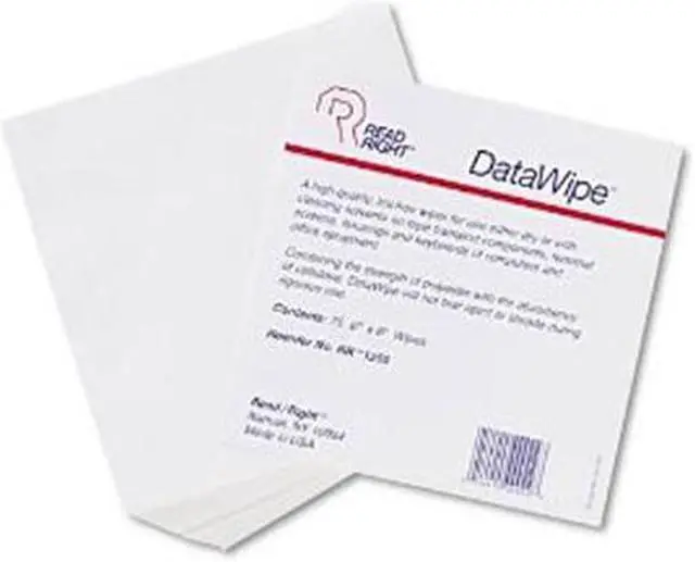 Alt view image 3 of 6 - Read Right DataWipe Office Equipment Cleaner Cloth 6 x 6 White 75/Pack RR1250
