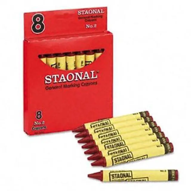 Alt view image 7 of 7 - Crayola. 5200023038 Staonal Marking Crayons, Red, 8/Box