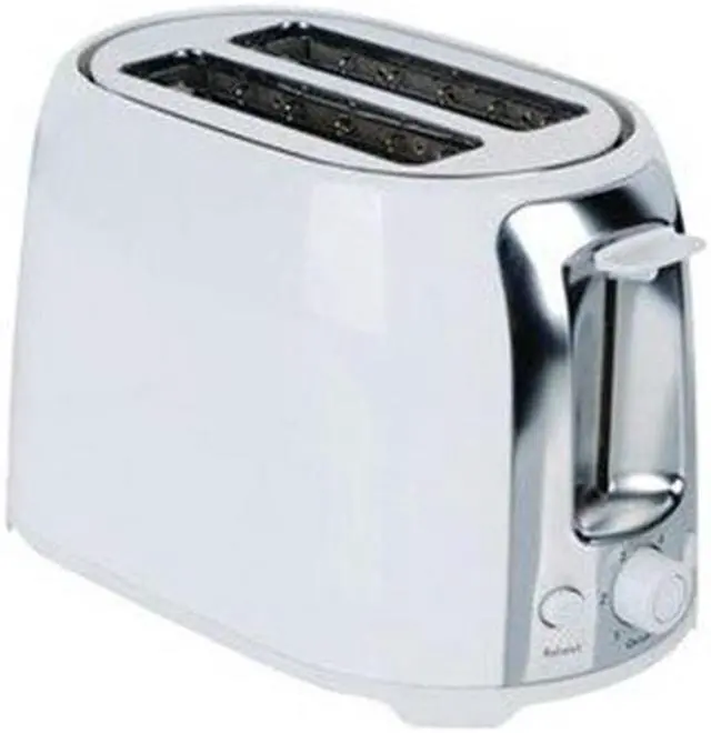 Alt view image 2 of 9 - Brentwood TS-292W White and Stainless Steel 2 Slice Cool Touch Toaster