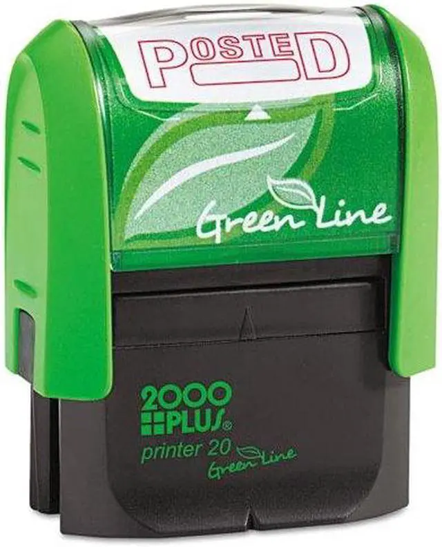 Main image of Cosco 035351 Red 1-1/2 x 9/16 2000 PLUS Green Line  Posted Message Stamp