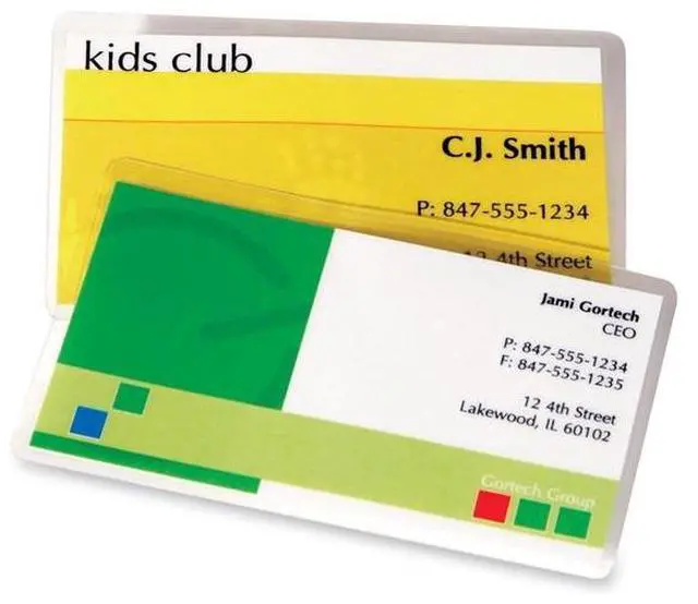 Alt view image 3 of 18 - Fellowes Glossy Pouches - Business Card, 7 Mil, 100 Pack