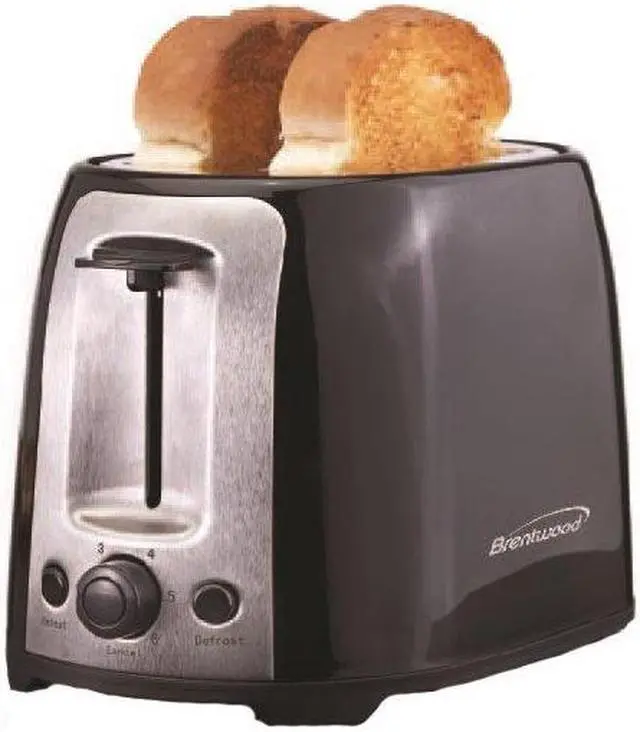 Alt view image 2 of 10 - Brentwood TS-292B Black and Stainless Steel 2 Slice Cool Touch Toaster