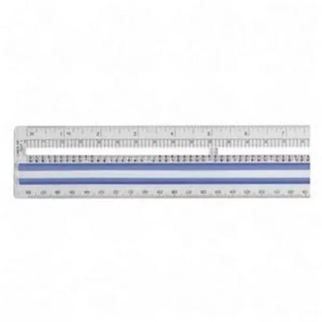 Alt view image 2 of 5 - Acme United Computer Ruler Magnifies Metric 15" Long Acrylic Clear 40711